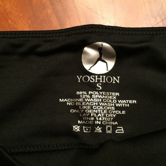Yoshion Yoga Pants Navy / Lake Blue Stiching S NWT - Picture 6 of 6
